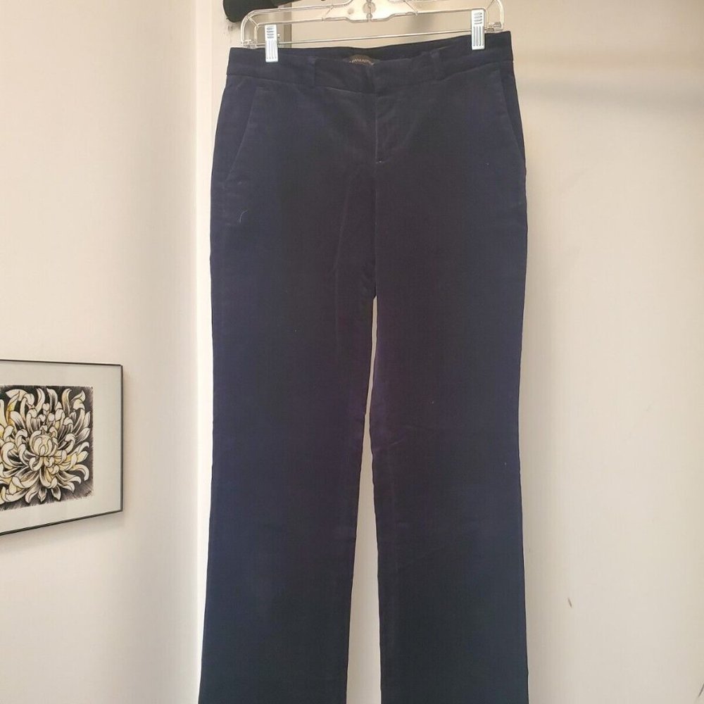 Banana Republic Womens Logan Corduroy Cords Velvet Cotton Stretch Navy 2 Long
